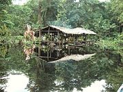 A palafito, similar to those seen by Amerigo Vespucci.