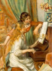 Girls at the Piano, 1892, by Pierre-Auguste Renoir,  Mus&eacute;e d'Orsay, Paris.