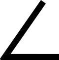 "&ang;", the angle symbol.