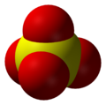 The sulfate anion, SO42&minus;, as a space-filling model
