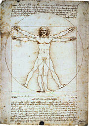 Leonardo da Vinci's Vitruvian Man shows clearly the effect writers of antiquity had on Renaissance thinkers. Based on the specifications in Vitruvius's De architectura, da Vinci tried to draw the perfectly proportioned man.