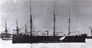 The French La Gloire (1859), the first ocean&ndash;going ironclad warship.