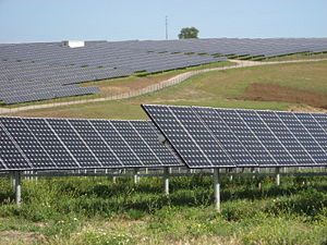 11 MW solar power plant near Serpa, Portugal. 38&deg;1&prime;51&Prime;N 7&deg;37&prime;22&Prime;W﻿ / ﻿38.03083, -7.62278