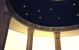 In 1957 the American Bar Association acknowledged the debt American law and constitutionalism had to Magna Carta by erecting a monument at Runnymede.