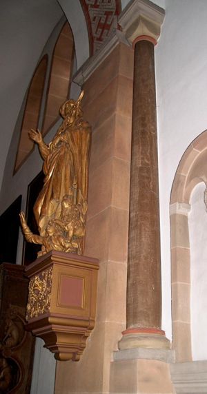 This column in the Bad M&uuml;nstereifel church of SS. Chrysanthus and Daria was made out of the calcium carbonate deposits in the aqueduct