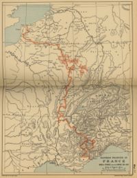 The final frontiers of France after the Peace of Cateau-Cambrésis in 1559. Despite more than three decades of further warfare, the French failed to regain any of their former possessions in Lombardy.
