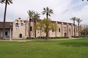 The chapel at Mission San Gabriel Arc&aacute;ngel was designed by Father Antonio Cruzado who hailed from C&oacute;rdoba, Spain which accounts for the Mission's strong Moorish influence.