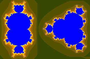 Multibrot sets of degrees 3 and 4