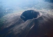 An aerial photo of Vesuvius