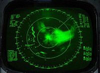 Radar image of Vamei from USS&nbsp;Carl Vinson&nbsp;(CVN-70)