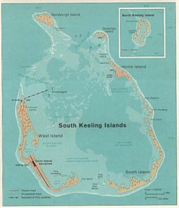 Map of South Keeling Islands