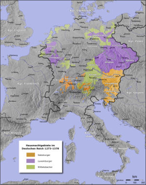 Holy Roman Empire from 1273&ndash;1378, and its principal royal dynasties