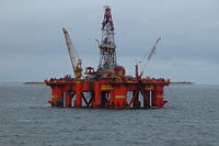 North Sea oil platforms