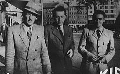 Bratislava, June&ndash;July 1944. Rudolf Vrba (right) escaped from Auschwitz on April 7, 1944, bringing the first credible news to the world of the mass murder that was taking place there. Arnost Rosin (left), escaped on May 27, 1944.