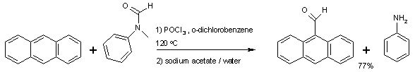 Vilsmeier-Haack formylation of anthracene