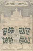 An Artist's impression of the Taj Mahal, from the Smithsonian Institution