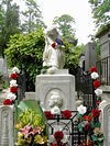 Chopin's grave in Paris' P&egrave;re Lachaise Cemetery.