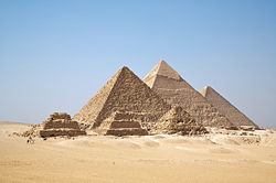 The pyramids of Giza.