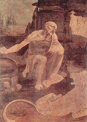 Unfinished painting of St. Jerome in the Wilderness, (c.&nbsp;1480), Vatican