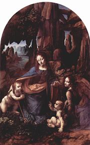 Virgin of the Rocks, National Gallery, London, possibly 1505&ndash;1508, demonstrates Leonardo's interest in nature.