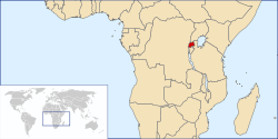 Location of Rwanda