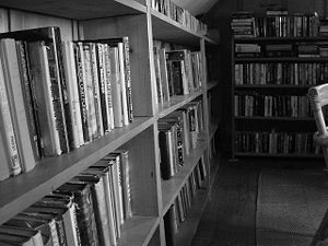 Smaller libraries can sometimes be found in private homes.