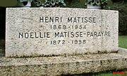 Tombstone of Henri Matisse and his wife Noellie, cemetery of the Monast&egrave;re Notre Dame de Cimiez, Cimiez, France