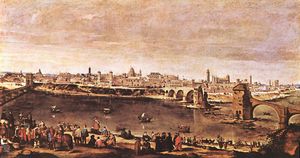 The city of Zaragoza, by Vel&aacute;zquez
