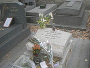 Sartre's grave in the Cimeti&egrave;re de Montparnasse