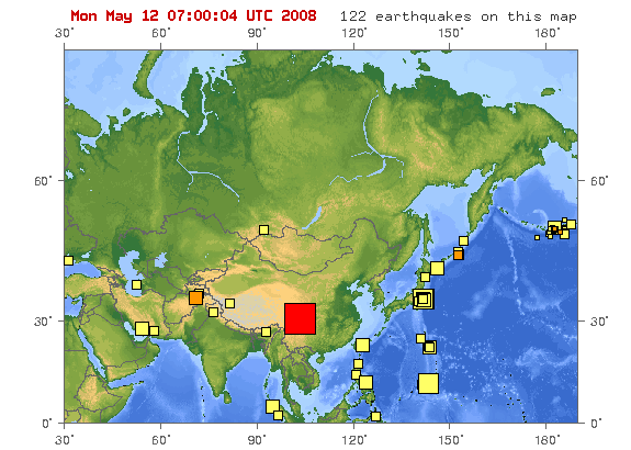 Image:Map of epicenter of may 12 2008 earthquake in sichuan province china.gif