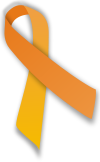 The orange ribbon&mdash;an awareness ribbon for malnutrition.