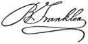 Benjamin Franklin's signature