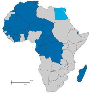 &nbsp;&nbsp;&nbsp;&nbsp;&nbsp;Countries usually considered as Francophone Africa. These countries had a population of 321 million in 2007. Their population is projected to reach 733 million in 2050. &nbsp;&nbsp;&nbsp;&nbsp;&nbsp;Countries sometimes considered as Francophone Africa