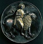 Tondo depicting Saint Mamas from the Gelati Monastery, 14th&ndash;15th centuries