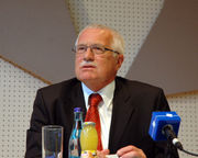 V&aacute;clav Klaus, current President of the Czech Republic.
