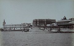 Buenos Aires Customs House, ca. 1880. Maritime trade had long been central to the city; after 1875 it became a cornerstone of national development.