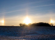 Parhelion at sunset