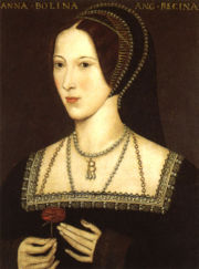Anne Boleyn, Henry's second queen, painted after her death.