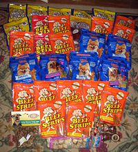 There are a great quantity of commercial foods and treats marketed for dogs, and not all are recommended as part of a balanced, healthy diet.