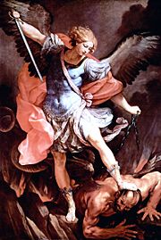 Guido Reni's Archangel Michael (1636) shows Michael&mdash;one of three archangels&mdash;defeating Lucifer.