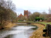 The Forth and Clyde Canal at the north Glasgow district of Ruchill.