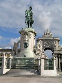 Statue of King Jos&eacute; I in the Commerce Square (Pra&ccedil;a do Com&eacute;rcio), erected in 1775 as part of the rebuilding of Lisbon after the earthquake of 1755.