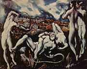 El Greco was inspired in his Laocoon (1608&ndash;1614, oil on canvas, 142 x 193 cm, National Gallery of Art, Washington) by the famous myth of the Trojan cycle. Laocoon was a Trojan priest who tried to have the Trojan horse destroyed, but was killed by sea-serpents.