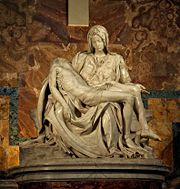 Piet&agrave;, Michelangelo, 16th c.: Jesus' mother Mary holds the body of her dead son