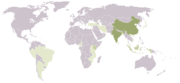 Percentage of total tea production in 2003 &nbsp;&nbsp;&nbsp;&nbsp;&nbsp;Tea not grown in significant quantities &nbsp;&nbsp;&nbsp;&nbsp;&nbsp; Less than 5%. &nbsp;&nbsp;&nbsp;&nbsp;&nbsp; From 5 to 10%. &nbsp;&nbsp;&nbsp;&nbsp;&nbsp; More than 10%