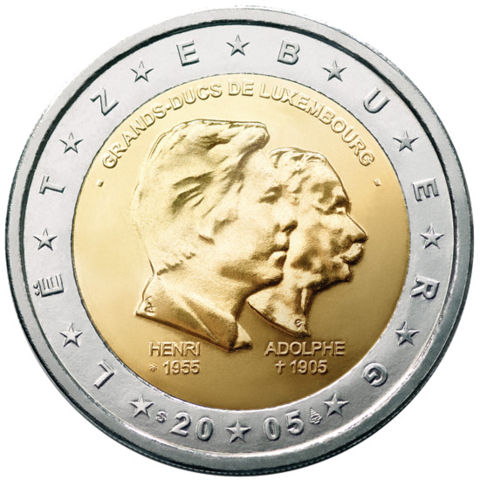 Image:&euro;2 commemorative coin Luxembourg 2005.jpg