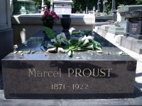 Grave of Marcel Proust at P&egrave;re Lachaise Cemetery.