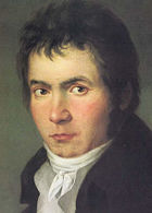 Ludwig van Beethoven: detail of an 1804 portrait by W.J. M&auml;hler