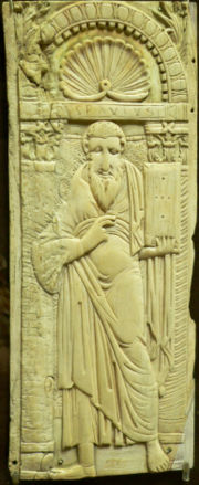 Saint Paul, Byzantine ivory relief, 6th-early 7th century (Mus&eacute;e de Cluny)