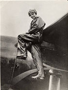 Earhart and "old Bessie" Vega 5b c.&nbsp;1935